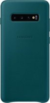 Samsung Lederen Cover - voor Samsung Galaxy S10 Plus - Groen