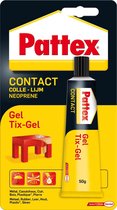 Pattex Contactlijm Gel 50 g | Gelvormig & Druipt niet | Vochtbestendig & Makkelijke Toepassing.