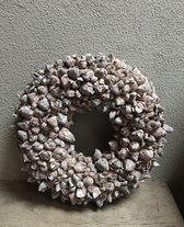 Couronne - Krans - Coco fruit - Wearth with wash - Doorsnede 55 cm.