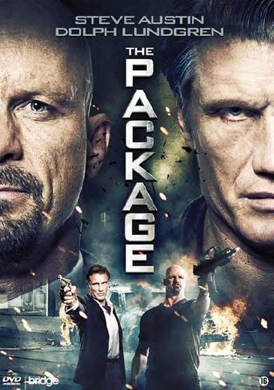 De poster van 'The Package' met Steve Austin en Dolph Lundgren.