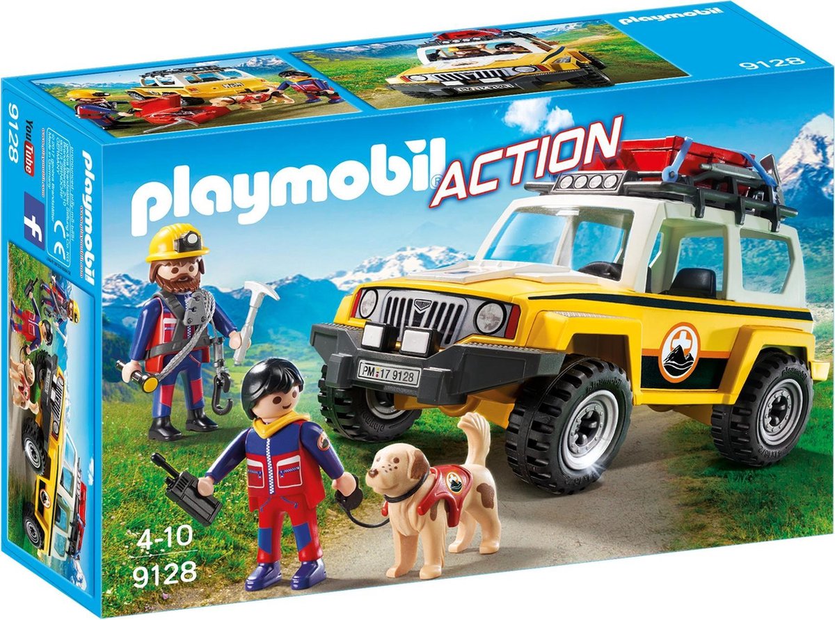 Playmobil Action: Reddingswerkers Met Terreinwagen (9128)