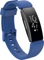 Siliconen Horloge Band Geschikt Voor Fitbit Inspire (HR) - Armband / Polsband / Strap Bandje / Sportband - Small - Blauw