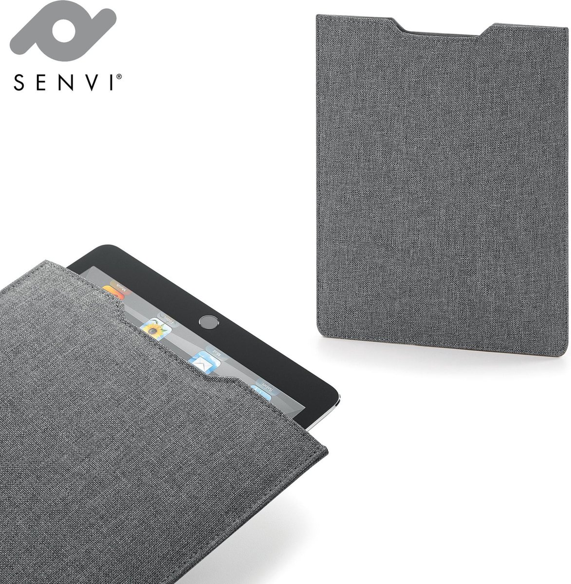 Senvi - Casual Line - iPad® Cover - Kleur Grijs
