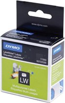 4x Dymo etiketten LabelWriter 13x25mm, verwijderbaar, wit, 1000 etiketten