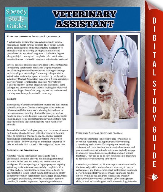 Veterinary Assistant Speedy Study Guides (ebook), Speedy Publishing