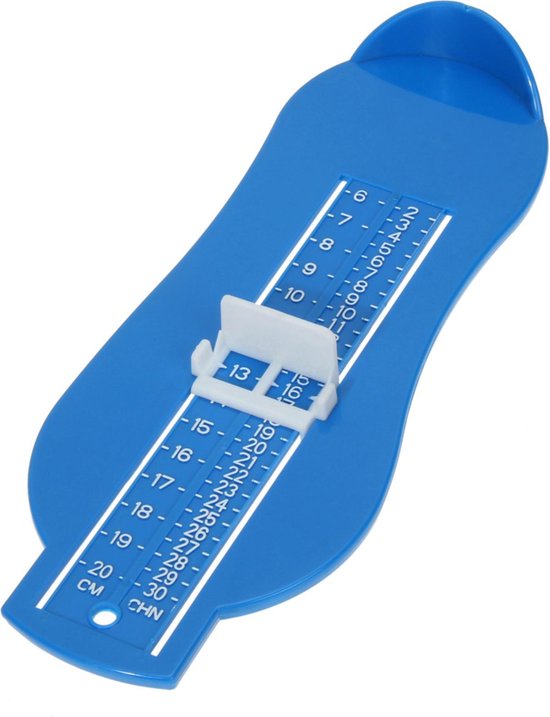 Schoenmaat meter voor kinderen Schoen liniaal maat verstelbaar meting Blauw  | bol.com