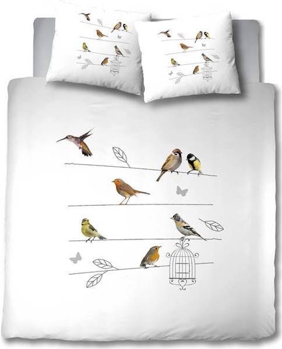 Snoozing Singing Birds - Dekbedovertrek - Eenpersoons - 140x200/220 cm + 1  kussensloop... | bol.com