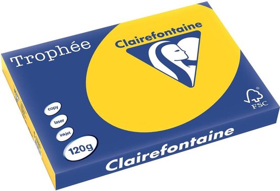Clairefontaine Trophée Pastel A3 goudgeel 120 g 250 vel