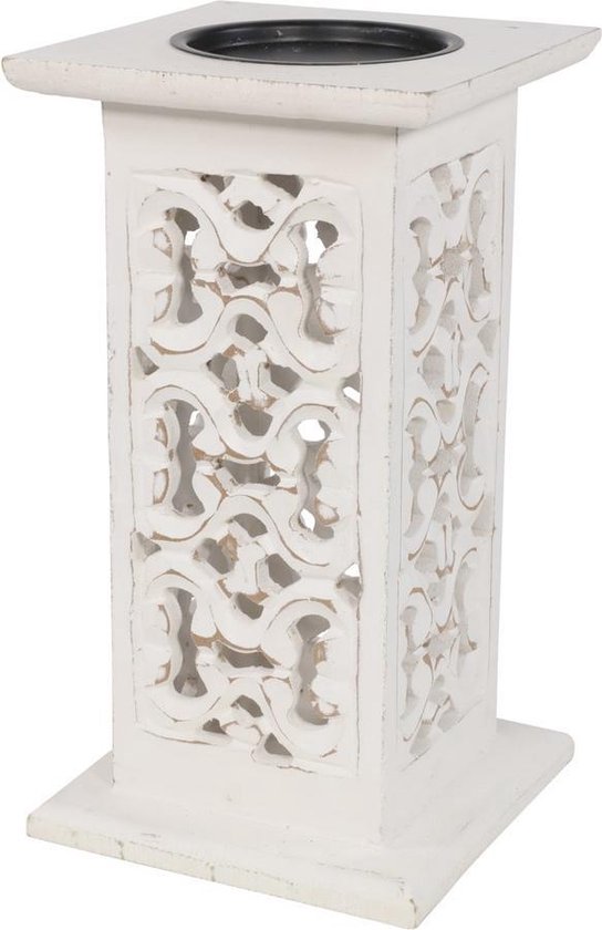 Outdoor Living Bougeoir Forte 14x14xH26 cm - blanc
