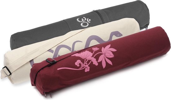Lotus Flower Cotton Yogistar Yogatasche yogibag® Basic 65 cm Zip Art Collection Bordeaux 