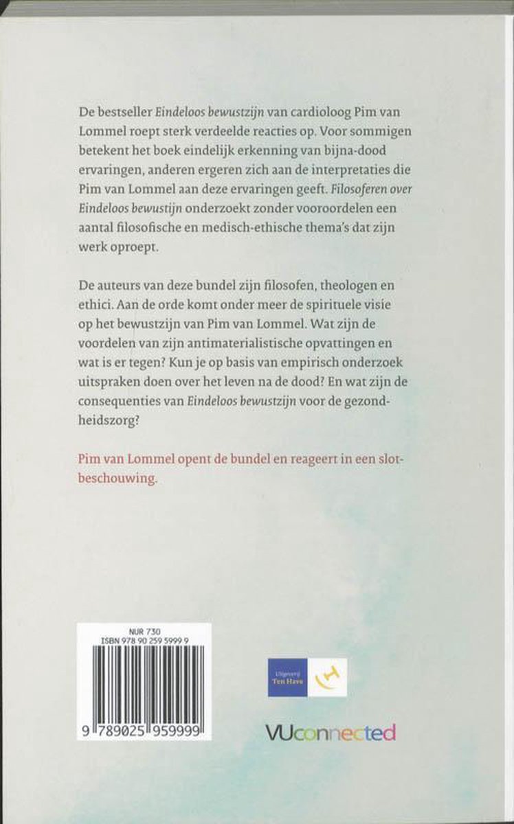 Filosoferen Over Eindeloos Bewustzijn - back cover