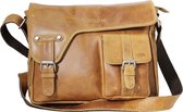 Schoudertas Vrouw - Bruin - Damestas - Crossbody Tas - Messenger Bag - Echt Leer