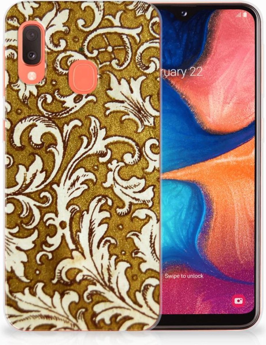 TPU Hoesje voor Siliconen Hoesje Samsung Galaxy A20e Barok Goud