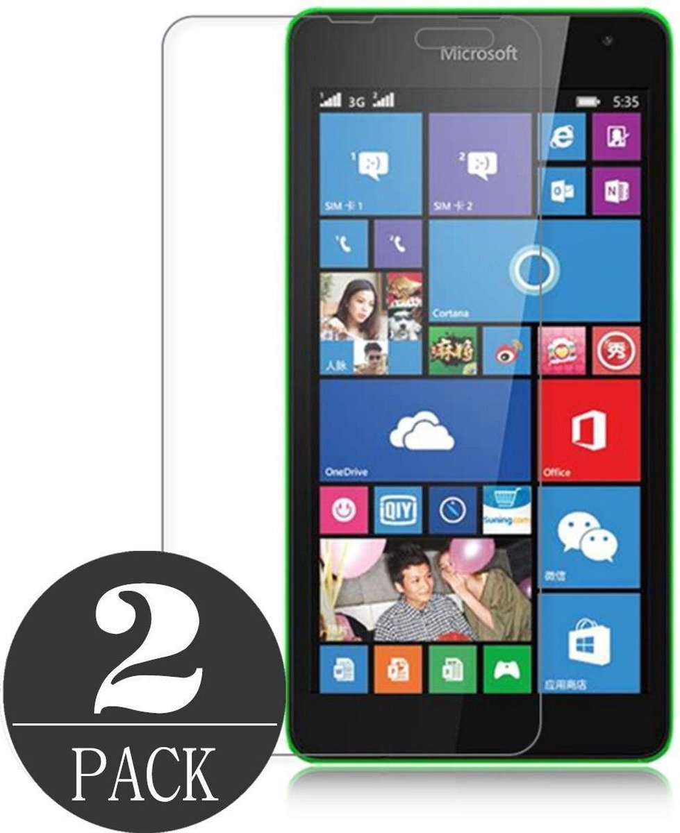 2 stuks Glass Screenprotector - Tempered Glass voor Microsoft Lumia 535