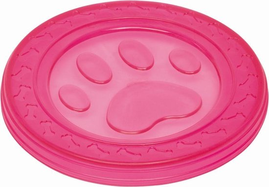 Nobby TPR frisbee poot roze - 22 cm