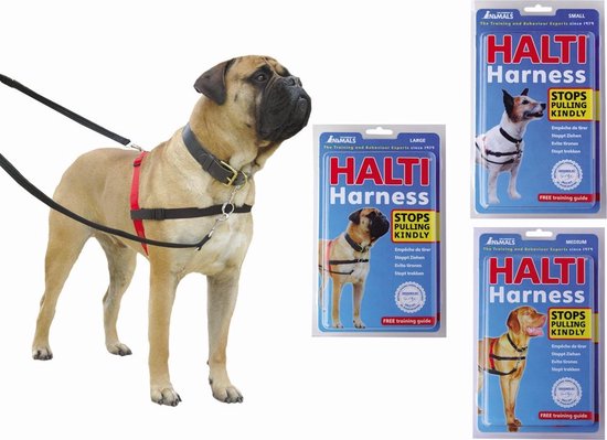 Halti Harnass Anti trektuigje - Hond - Small - Borstomvang 30 tot 60 cm -  Rood | bol.com