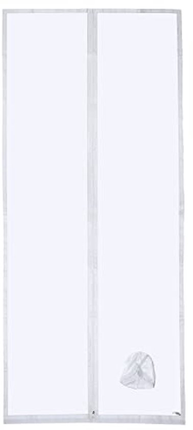 Universele deurafdichting 120×240 cm voor mobiele airconditioner, waterafstotend, UV-bestendig, wit, met buisverlengingen