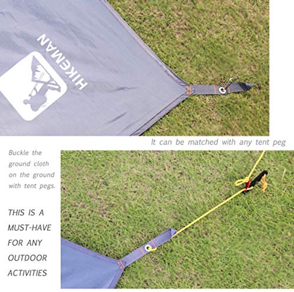 Waterdichte Multifunctionele Tarp voor Kamperen, Hiking en Picknicks - Diverse Maten Beschikbaar