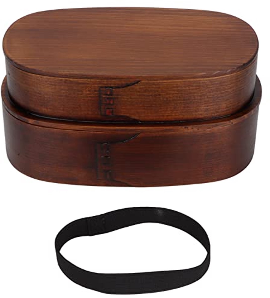 2-laagse Houten Bento Lunchbox voor Kinderen en Volwassenen