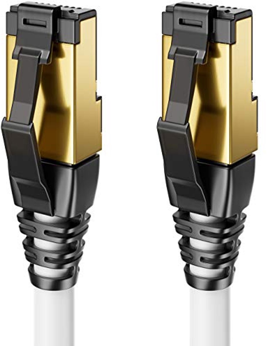 Image of 7,5m CAT8.1 LAN Kabel - Hoge Snelheid Netwerkkabel - 40 Gbit - Afscherming S/FTP - Wit