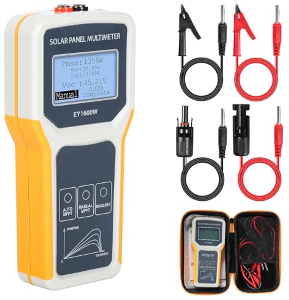 1600W Fotovoltaïsche Zonnepaneel Tester met LCD-Display en MPPT-Functie