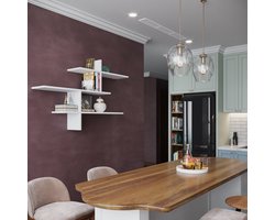 Asir - Wandplank - 123 x 22 x 80,5 cm - Wit