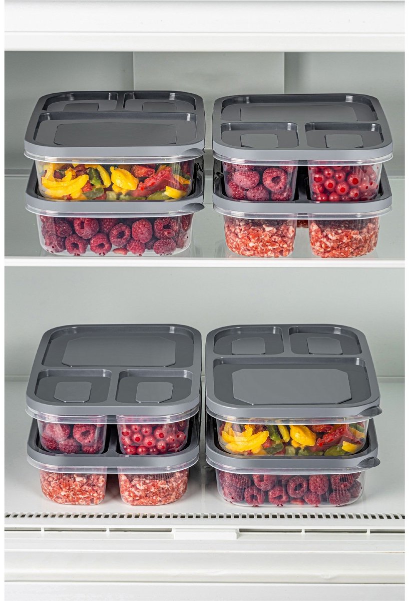 Asir Opbergdoosset - Antraciet - 8 Stuks - 15 x 24 x 5 cm