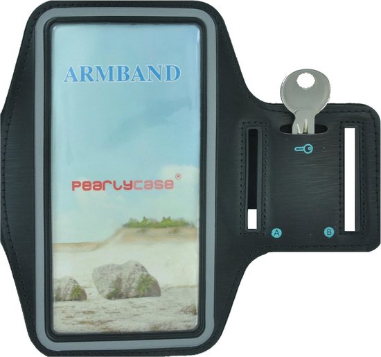 Convient pour Samsung A17/ A56/ A36/ A26/ A07/ F07/ S25 FE Étui de bracelet de sport Étui de brassard de sport Ceinture de course Zwart