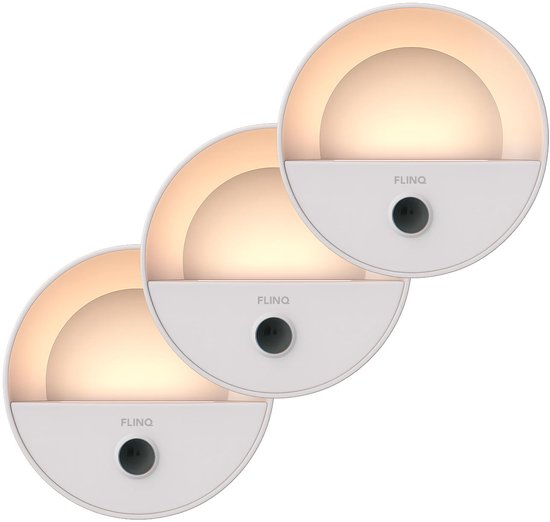 FlinQ Halo rond oplaadbaar nachtlampje met bewegingssensor en warmwit ledlicht