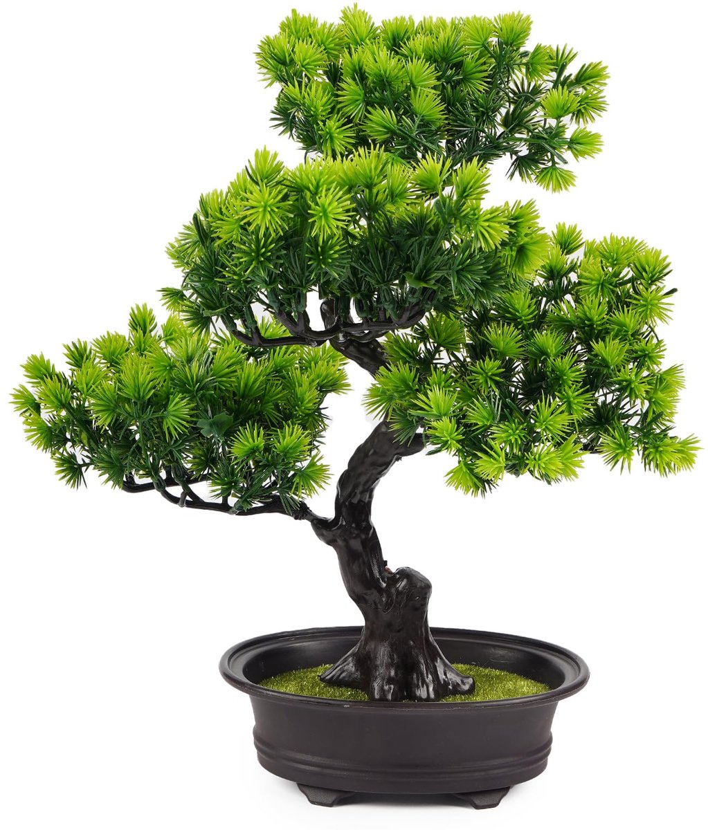 Ibenzoa Levensechte kunstbonsai van 34 cm voor stijlvolle interieurdecoratie Groen