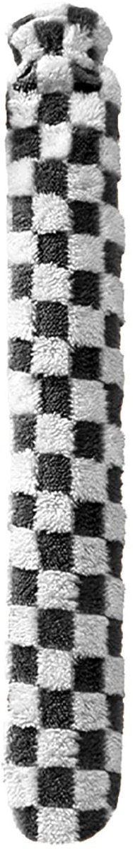 55cm Warmwaterkruik - Bedwarmer - 1100ml - Groot diameter ontwerp - Gemakkelijk te vullen - Met zachte stoffen hoes - Geschikt om de nek, schouders, rug, benen en taille warm te houden - Zwart, wit