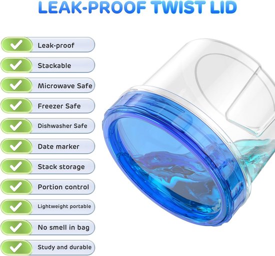 Roestvrijstalen Meeneem Mueslibeker 500 Ml + 220 Ml - Geïsoleerd Met Lepel, Lekdicht - Havermout & Yoghurt