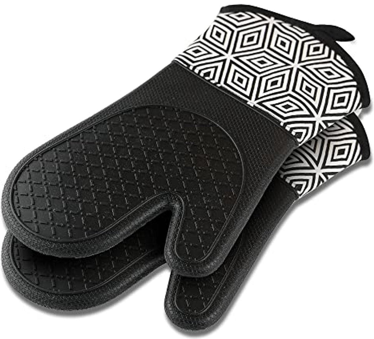 Hittebestendige Silicoon Ovenhandschoenen voor Koken, BBQ, Grilling en Bakken - Extra Lange, Waterdichte en Antislip Keukenhandschoenen