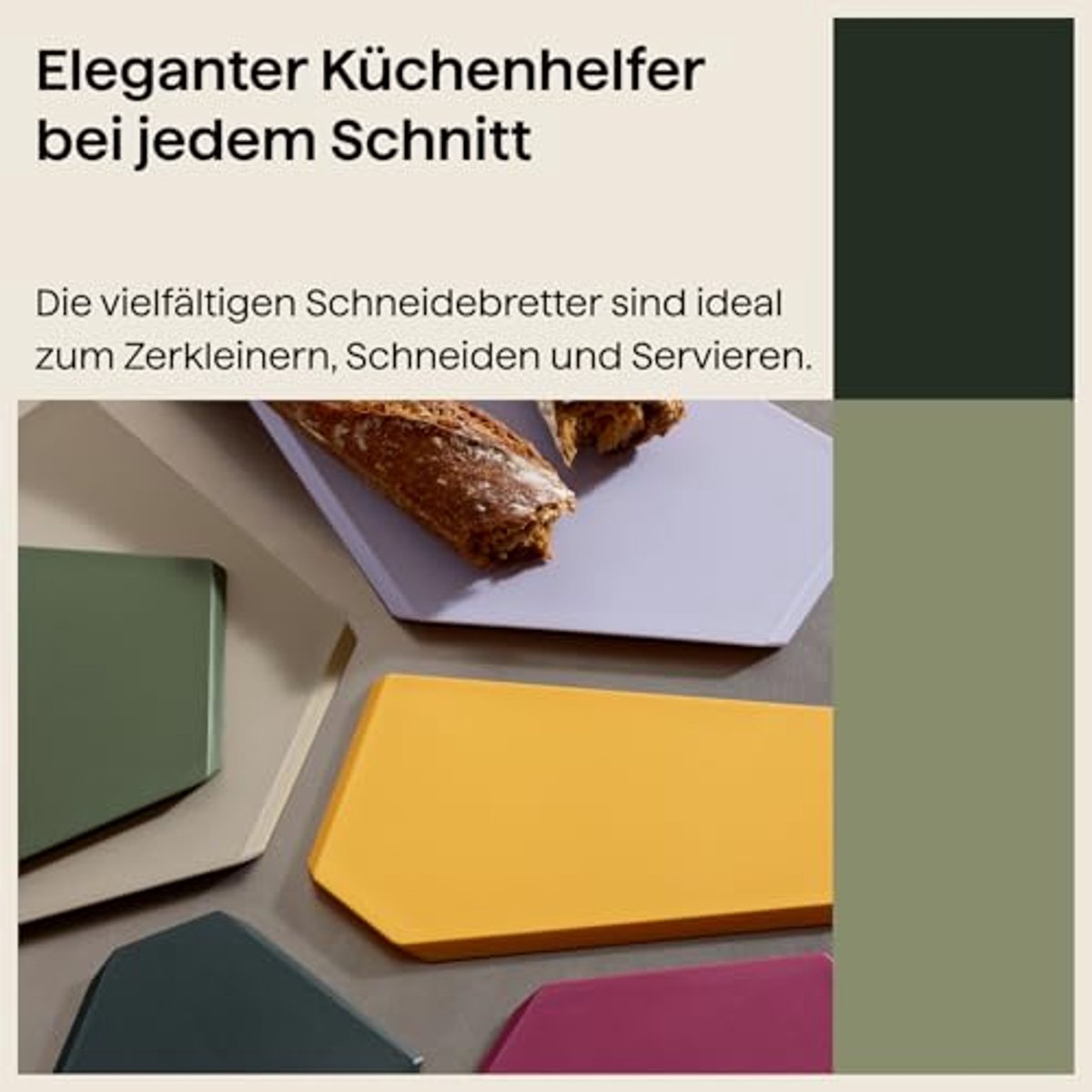 Beige Snijplank 47 cm - Duurzaam en Stijlvol Keukenaccessoire