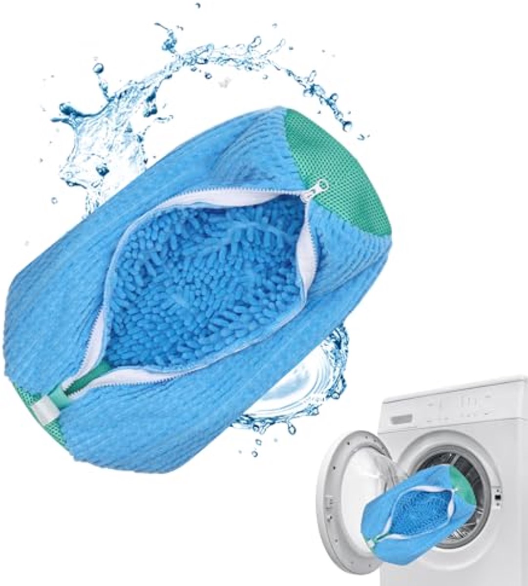 Schoenwaszak voor de Wasmachine - 360° Reiniging, Geluidsabsorberend en Multifunctionele Bescherming - Herbruikbare Trainers voor Alle Soorten Schoenen