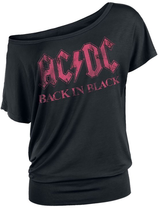 T-shirt AC/ DC Back in Black noir M Viscose Femme - Produits dérivés du groupe, Groupes