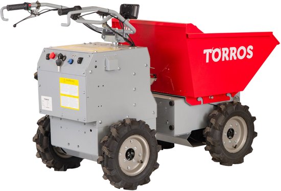 Elektrische knikdumper 4x4 wielaandrijving 350kg 158 l hydraulisch kippen, batterij 48V Torros MED303HK van Torros — afbeelding 2