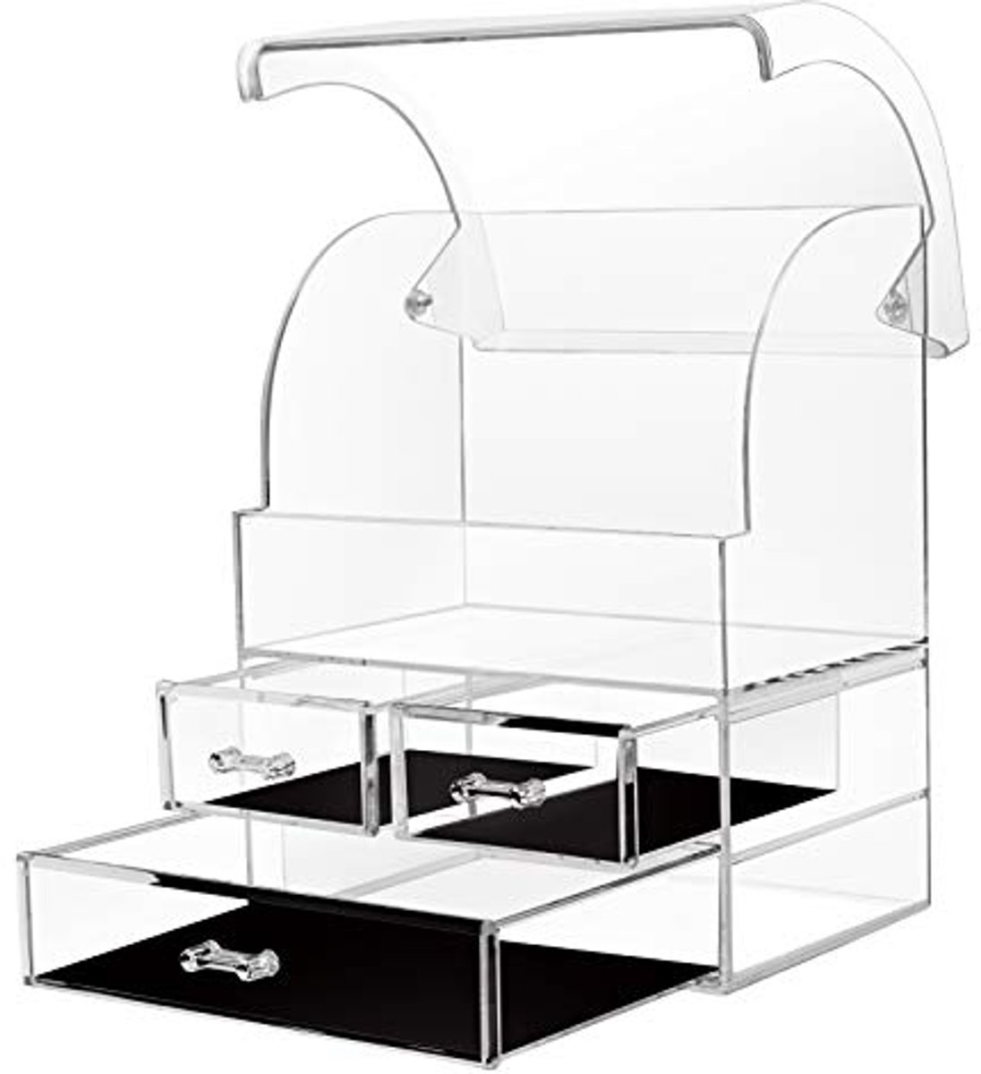 Cosmetische make-up organizer met deksel en grote capaciteit
