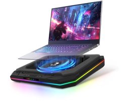 Gaming Laptop Koeler met Turbo Ventilator - Snelle Koeling voor 10-19 inch Laptops - Instelbare Snelheid en USB-A/USB-C Poorten