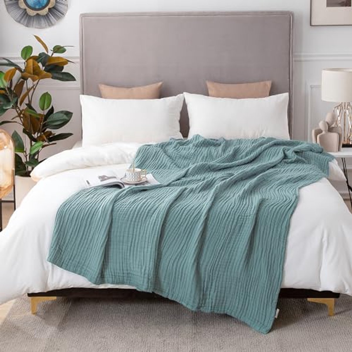 Queensize dekbed katoen 203,2 x 228,6 cm ademend lichtgewicht deken