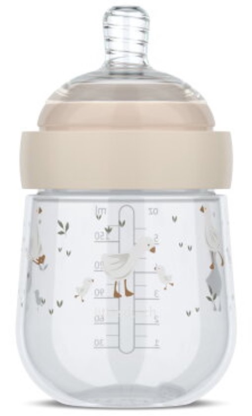 Mepal Mio Babyfles Little Dutch - 165 ml - Anti-koliek - Spiraalontwerp voorkomt verstopping - Siliconen van medische kwaliteit - Little Goose