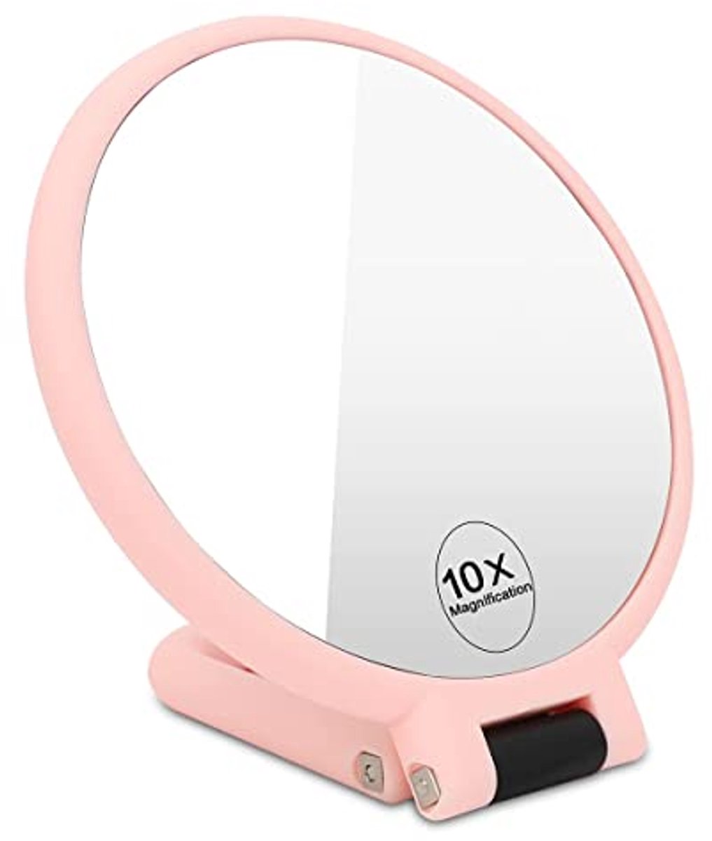 Dubbelzijdige Make-up Spiegel met 10x Vergrotende Functionaliteit