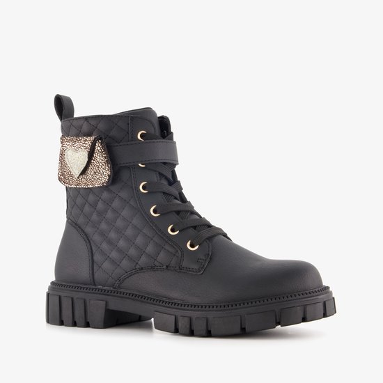 Bottines à lacets fille Blue Box avec coeur noir - Taille 37