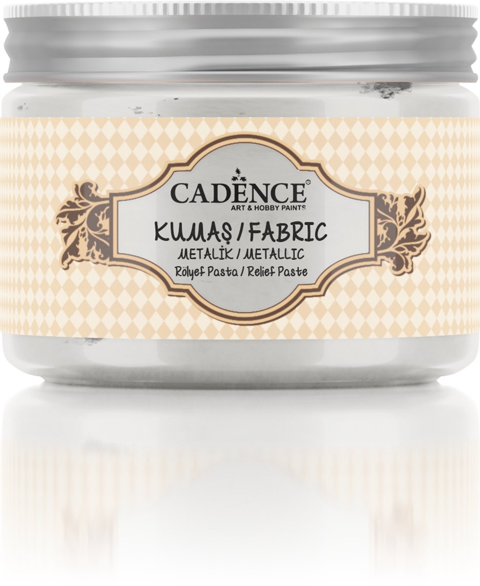 Cadence Textiel Metallic Relief Pasta 150 ml Parelmoer