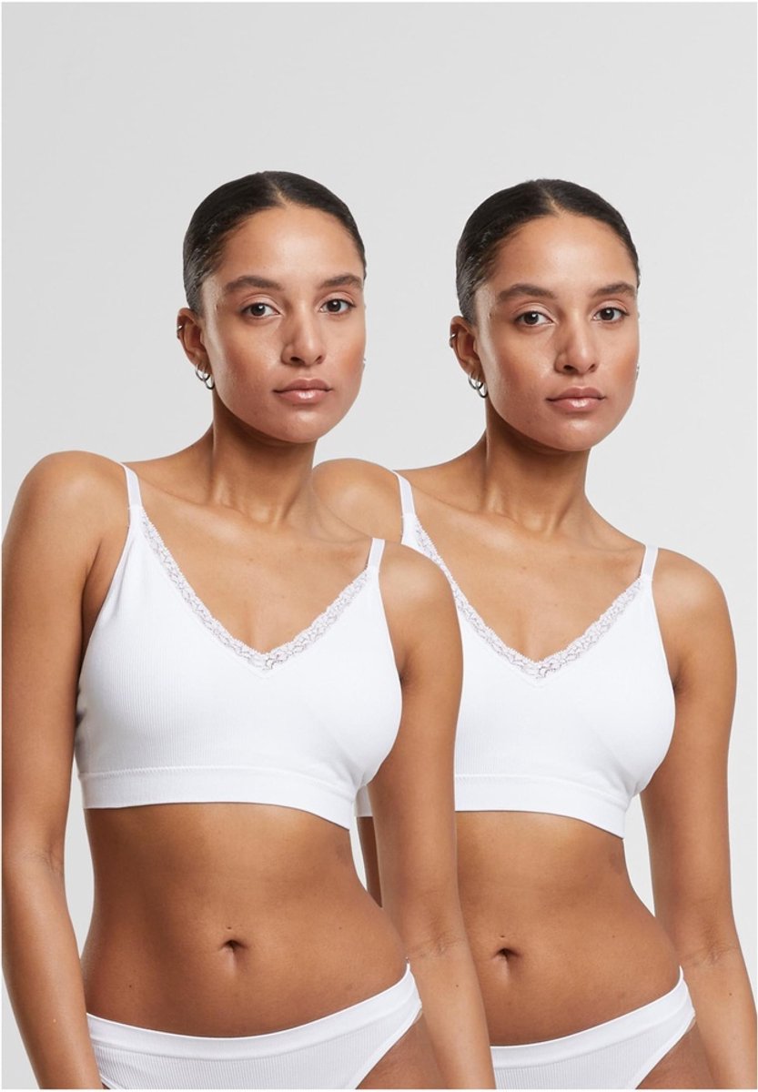 Urban Classics Padded Rip 2-Pack BH - XL - Wit/Wit
