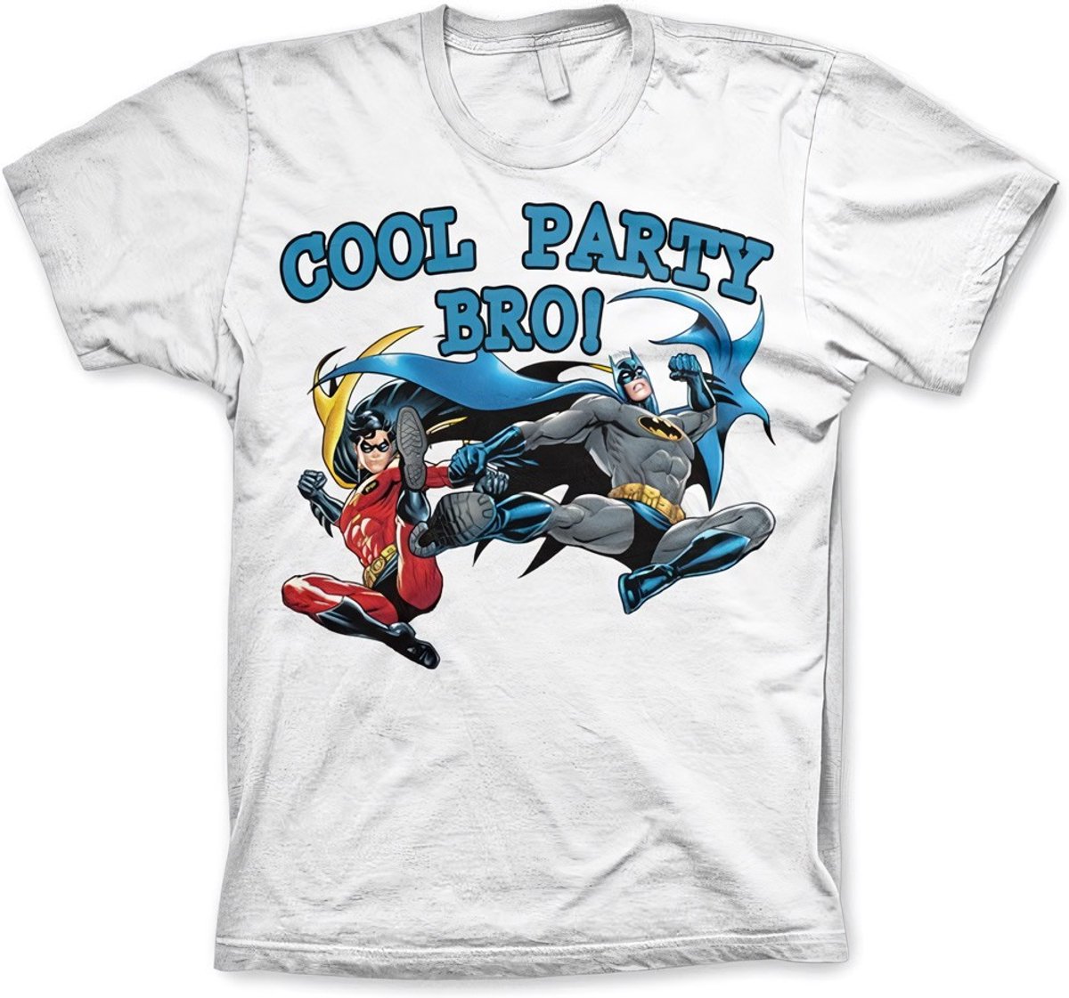 DC Comics Batman Heren Tshirt -M- Cool Party Bro! Wit