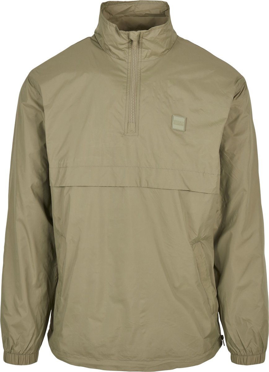 Urban Classics Stand Up Collar Pullover Jas S Groen