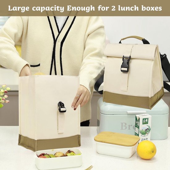 Koeltas, kleine picknicktas, 10 liter, opvouwbare thermotas, warmhouden, lunchtas, geïsoleerde lunchtas, werktas voor eten, werk, school, picknick van KOEL — afbeelding 5
