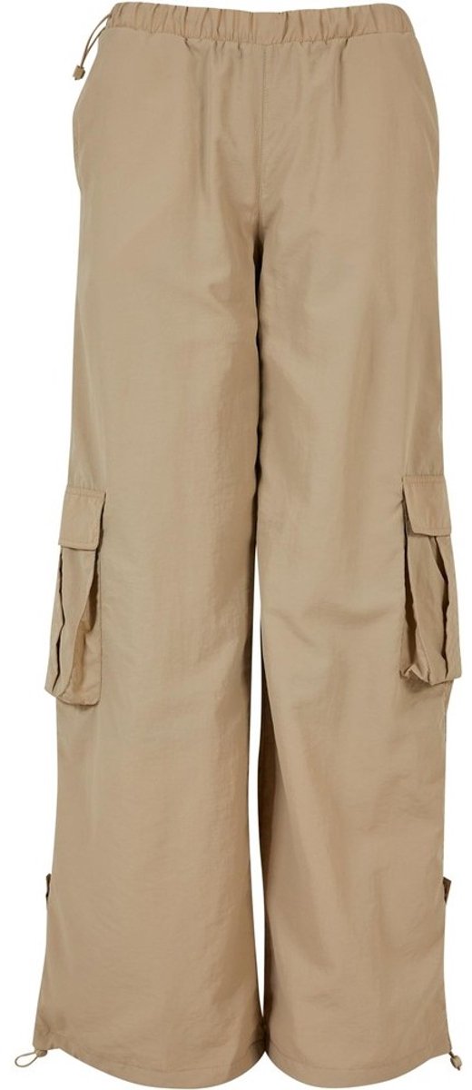 Urban Classics Wide Crinkle Nylon Cargobroek 4XL Beige