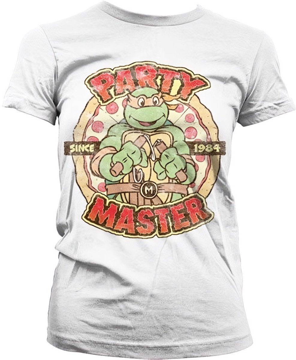Teenage Mutant Ninja Turtles TMNT Party Master Since 1984 Girly Tee dames-T-shirt White